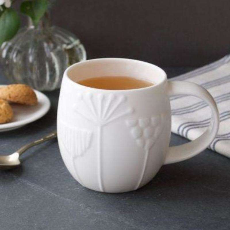 Plum Meadow White Bone China Mug - Duck Barn Interiors