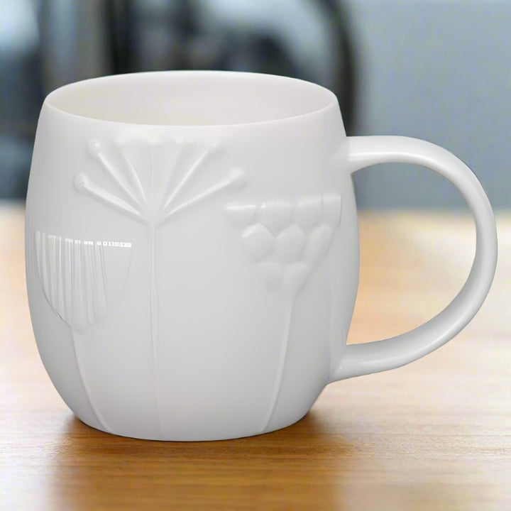 Plum Meadow White Bone China Mug - Duck Barn Interiors