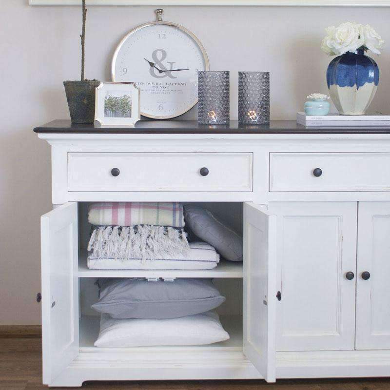 Provence Accent White Painted Large Buffet Sideboard4 - Duck Barn Interiors