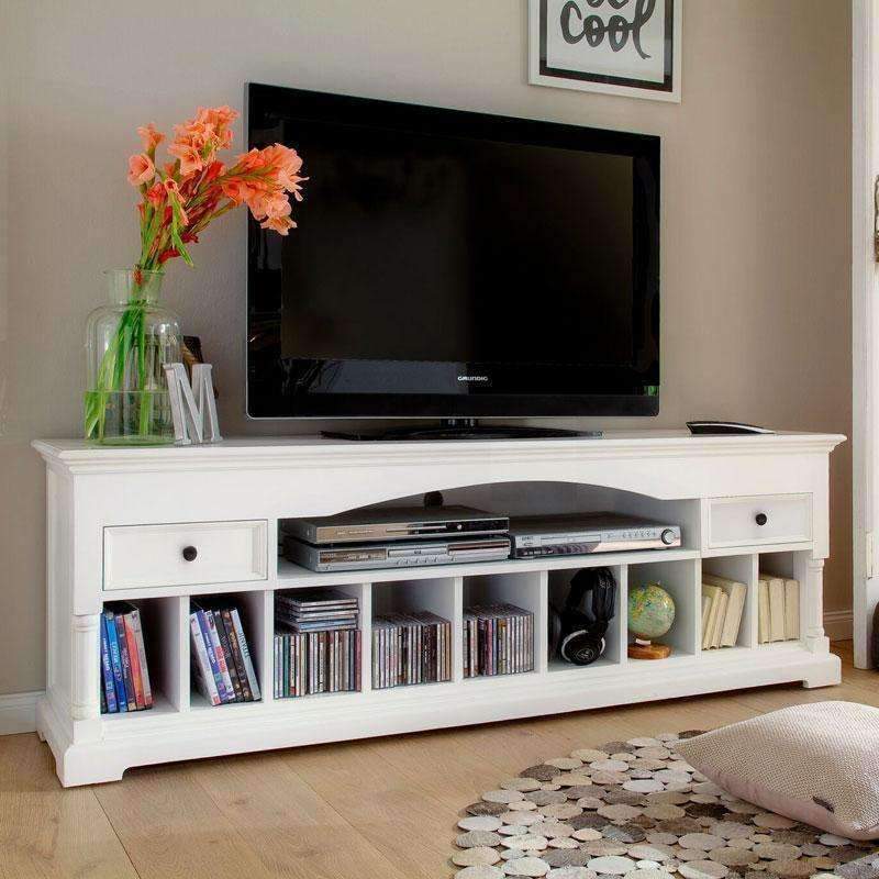 Provence White Painted Large TV Unit & Media Console1 - Duck Barn Interiors