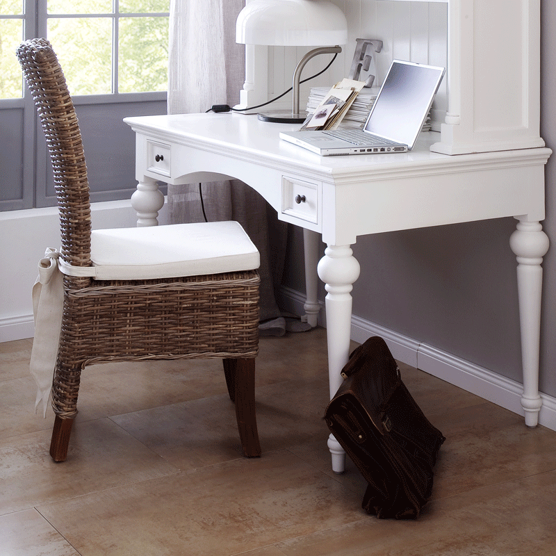 Provence White Painted Writing Desk1 - Duck Barn Interiors