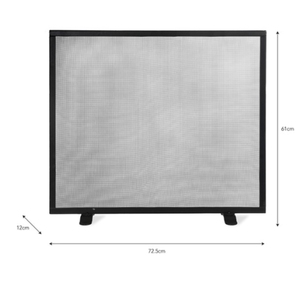 Rectangular Firescreen in Black Iron - Duck Barn Interiors