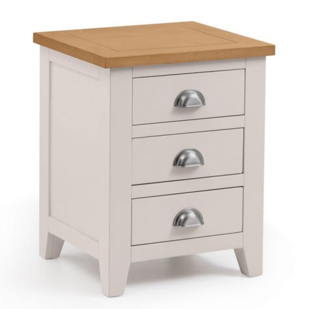 Richmond Elephant Grey 3 Drawer Beside Table - Duck Barn Interiors