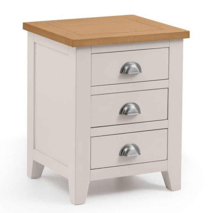 Richmond Elephant Grey 3 Drawer Beside Table1 - Duck Barn Interiors