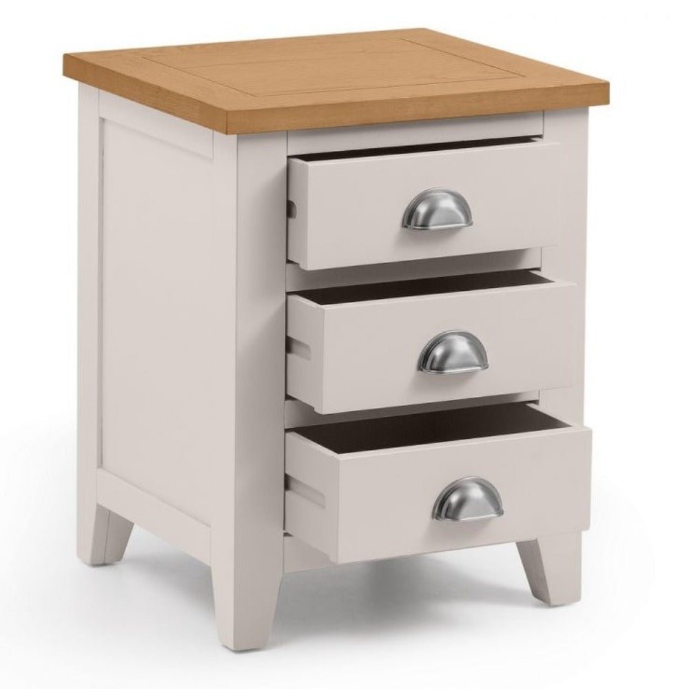 Richmond Elephant Grey 3 Drawer Beside Table - Duck Barn Interiors