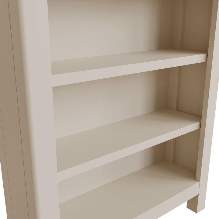 Riverside Truffle & Oak Painted Small Wide Bookcase - Duck Barn Interiors