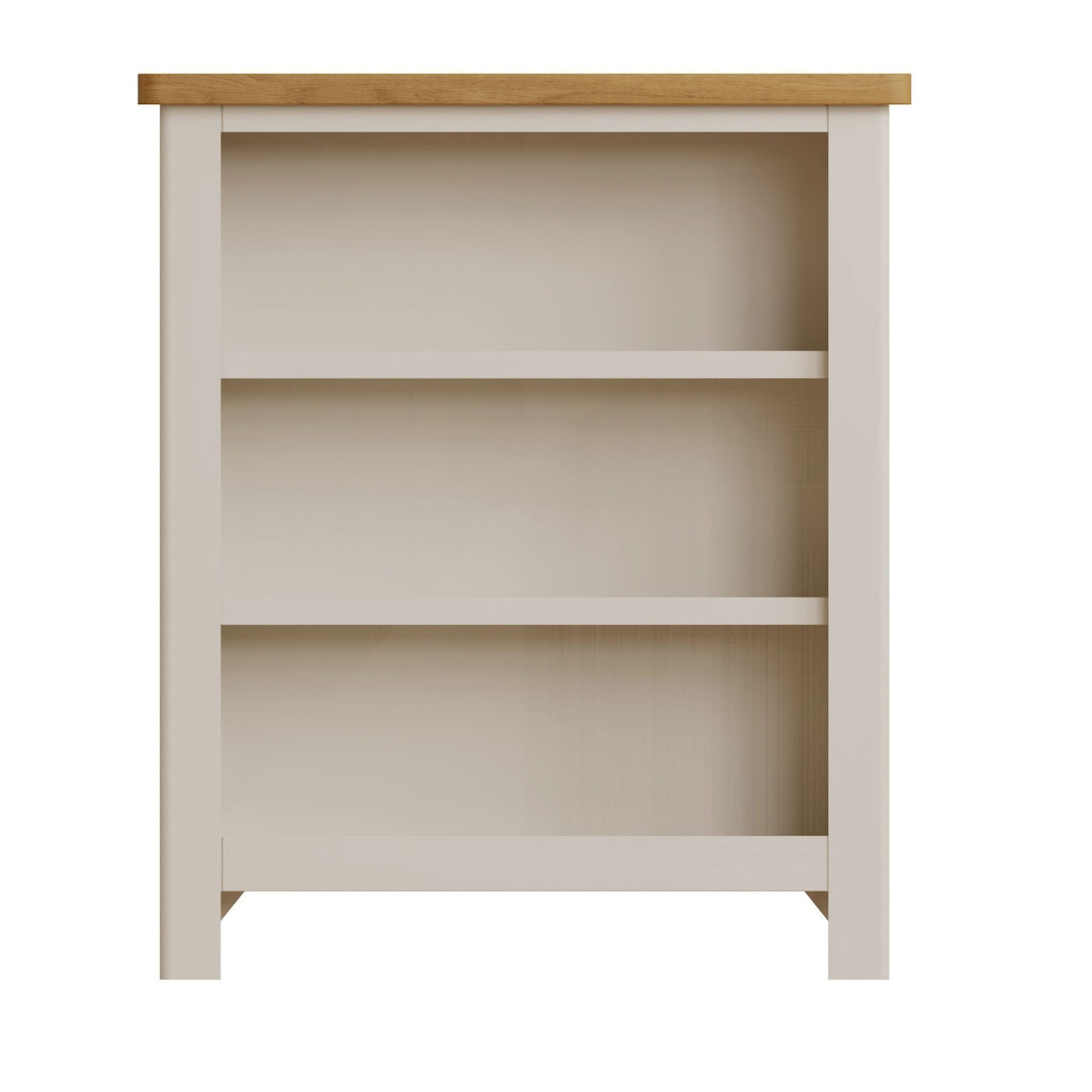 Riverside Truffle & Oak Painted Small Wide Bookcase - Duck Barn Interiors