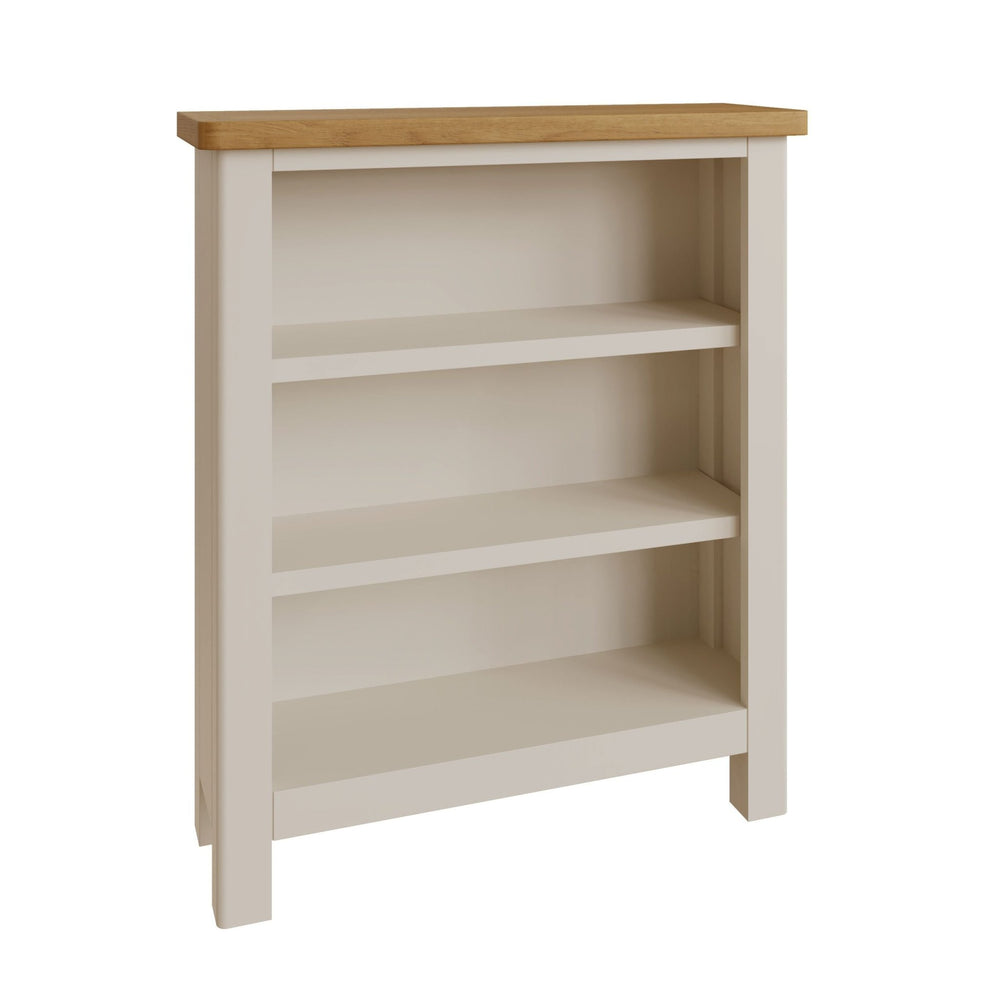 Riverside Truffle & Oak Painted Small Wide Bookcase - Duck Barn Interiors