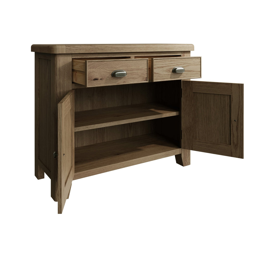 Rusper Oak 2 Door 2 Drawer Small Sideboard - Duck Barn Interiors