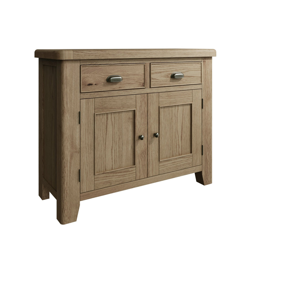 Rusper Oak 2 Door 2 Drawer Small Sideboard - Duck Barn Interiors