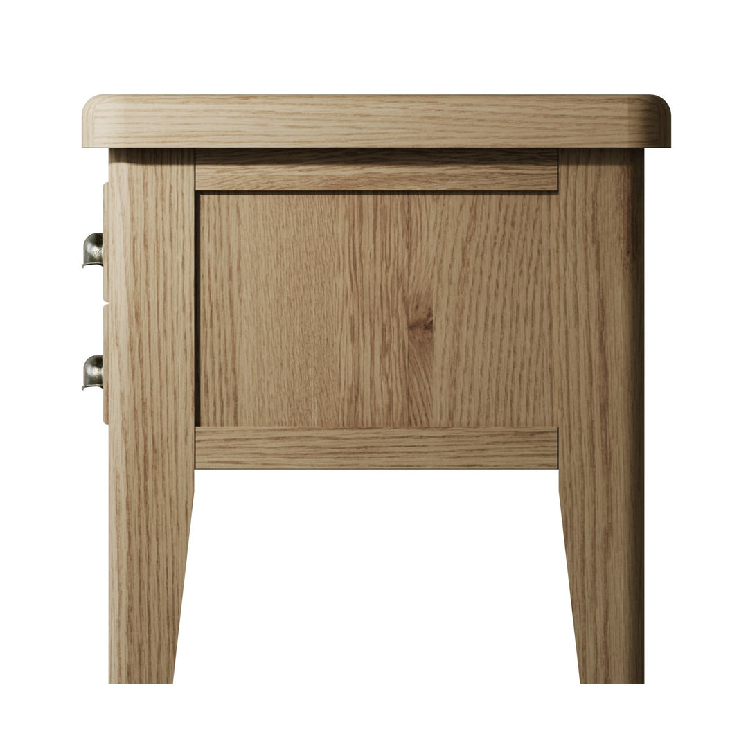 Rusper Oak 2 Drawer Side Table6 - Duck Barn Interiors