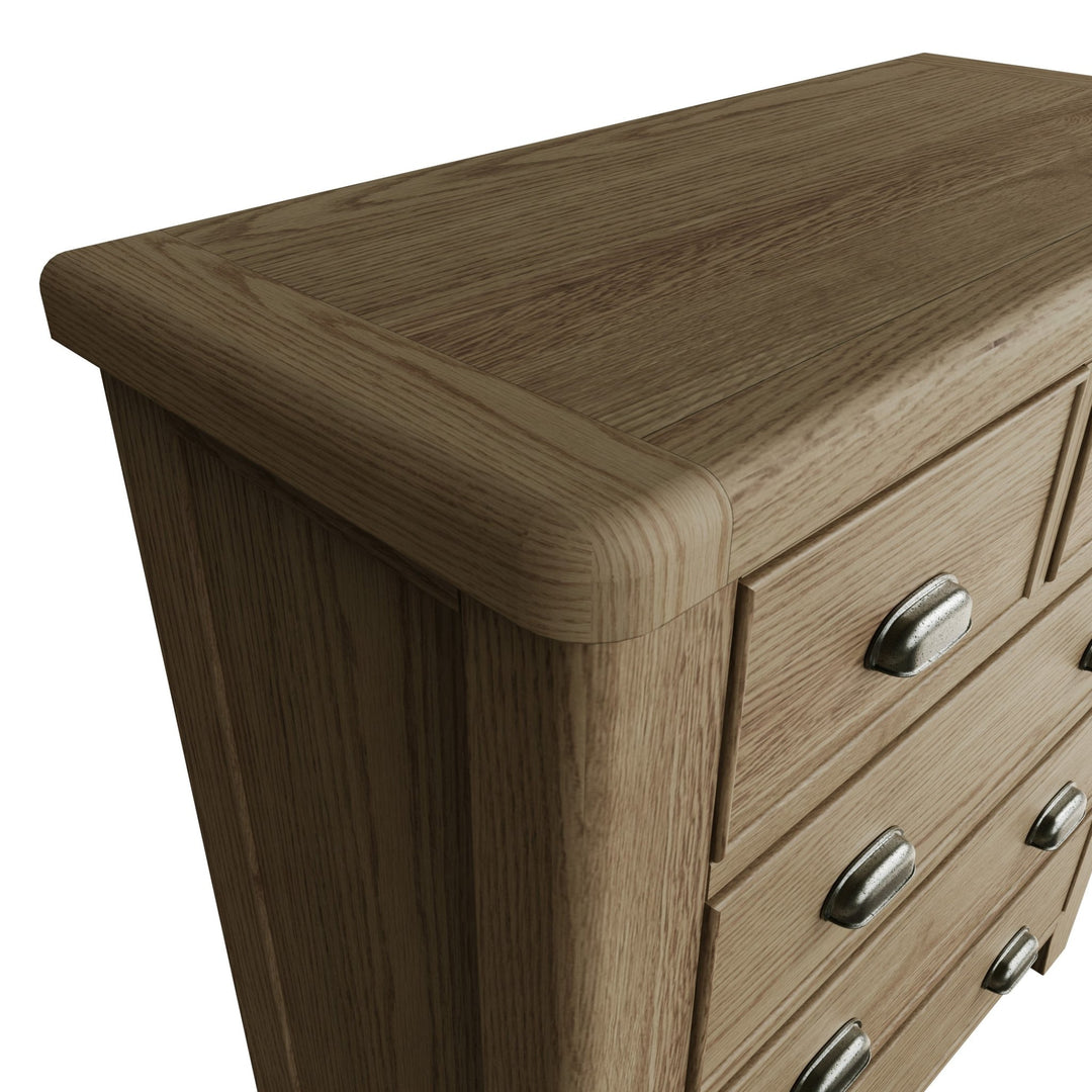 Rusper Oak 2 Over 3 Chest of Drawers - Duck Barn Interiors