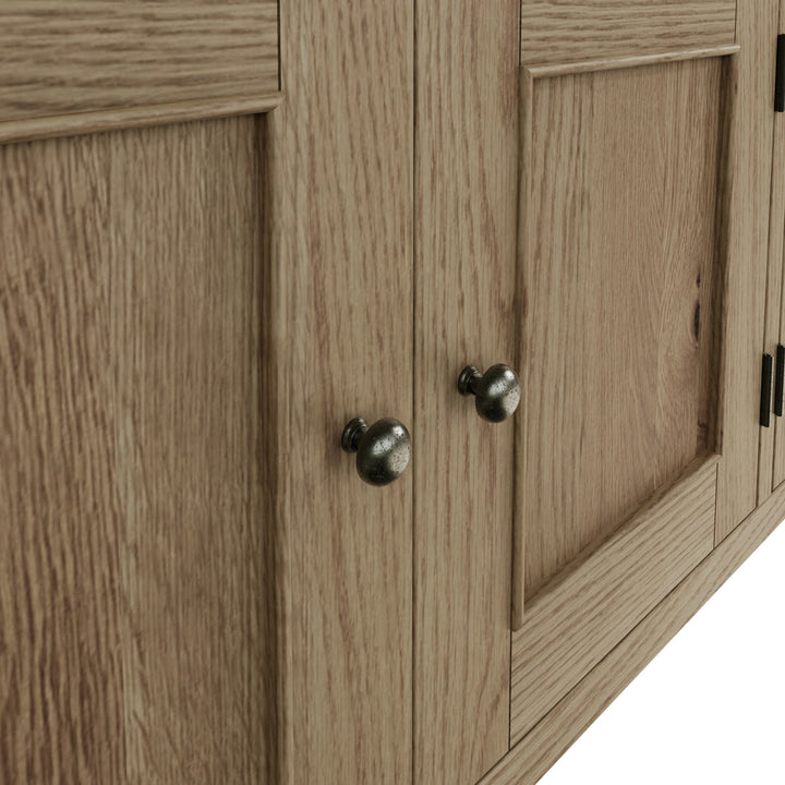 Rusper Oak 4 Door Large Sideboard6 - Duck Barn Interiors