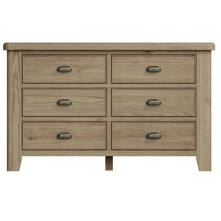 Rusper Oak 6 Drawer Chest of Drawers - Duck Barn Interiors