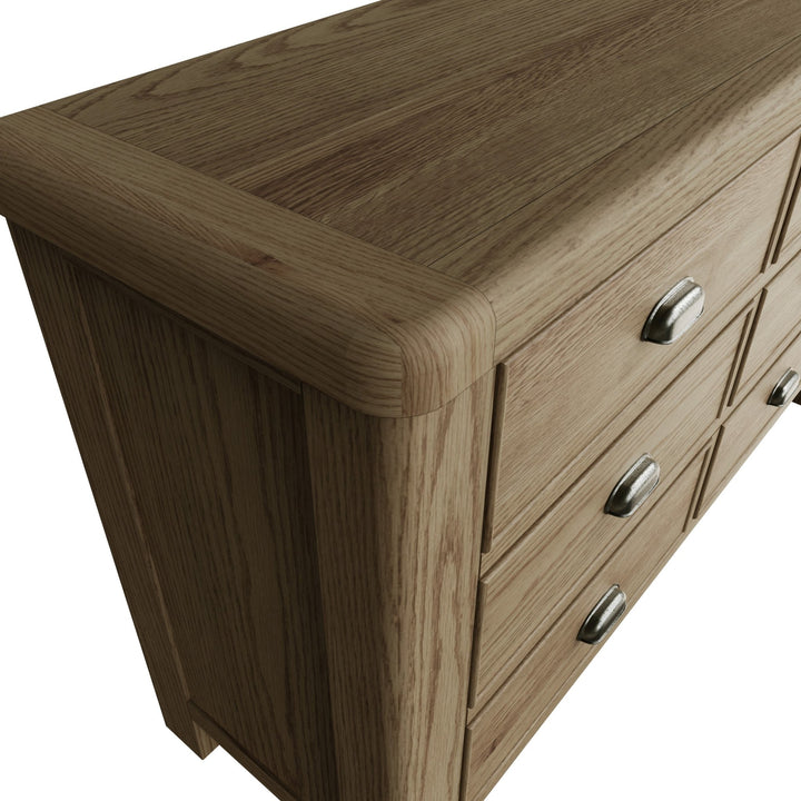 Rusper Oak 6 Drawer Chest of Drawers - Duck Barn Interiors