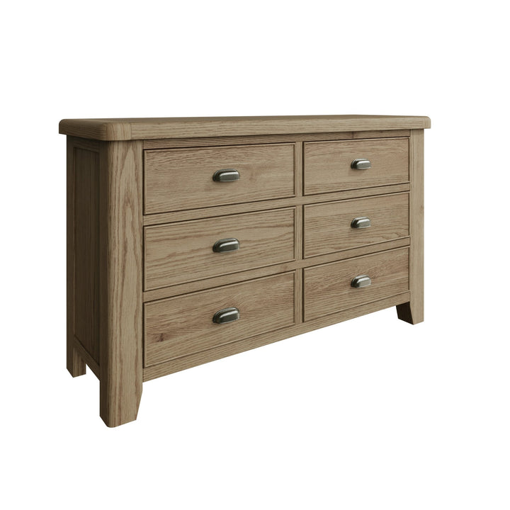 Rusper Oak 6 Drawer Chest of Drawers - Duck Barn Interiors