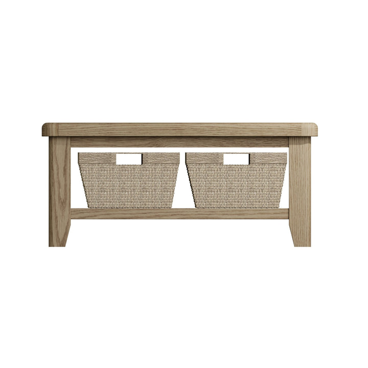 Rusper Oak Coffee Table with Baskets4 - Duck Barn Interiors