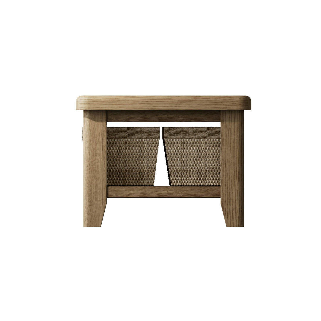 Rusper Oak Coffee Table with Baskets5 - Duck Barn Interiors