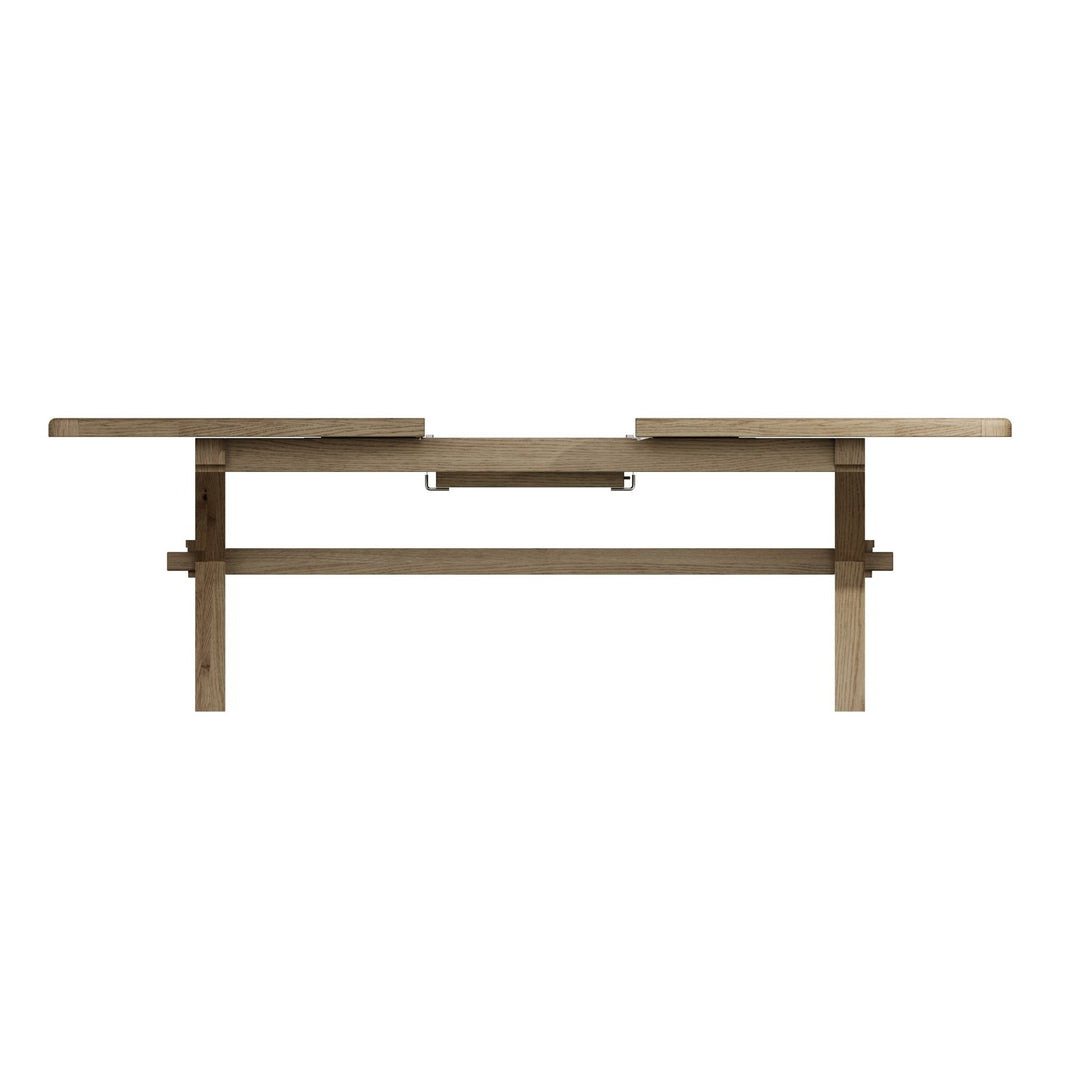 Rusper Oak Cross Leg Extending Dining Table - 2M7 - Duck Barn Interiors