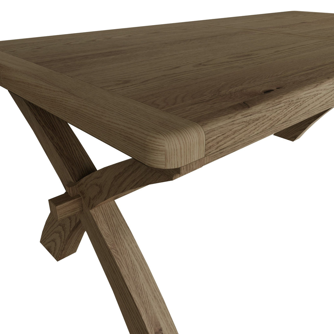 Rusper Oak Cross Leg Extending Dining Table - 2M12 - Duck Barn Interiors