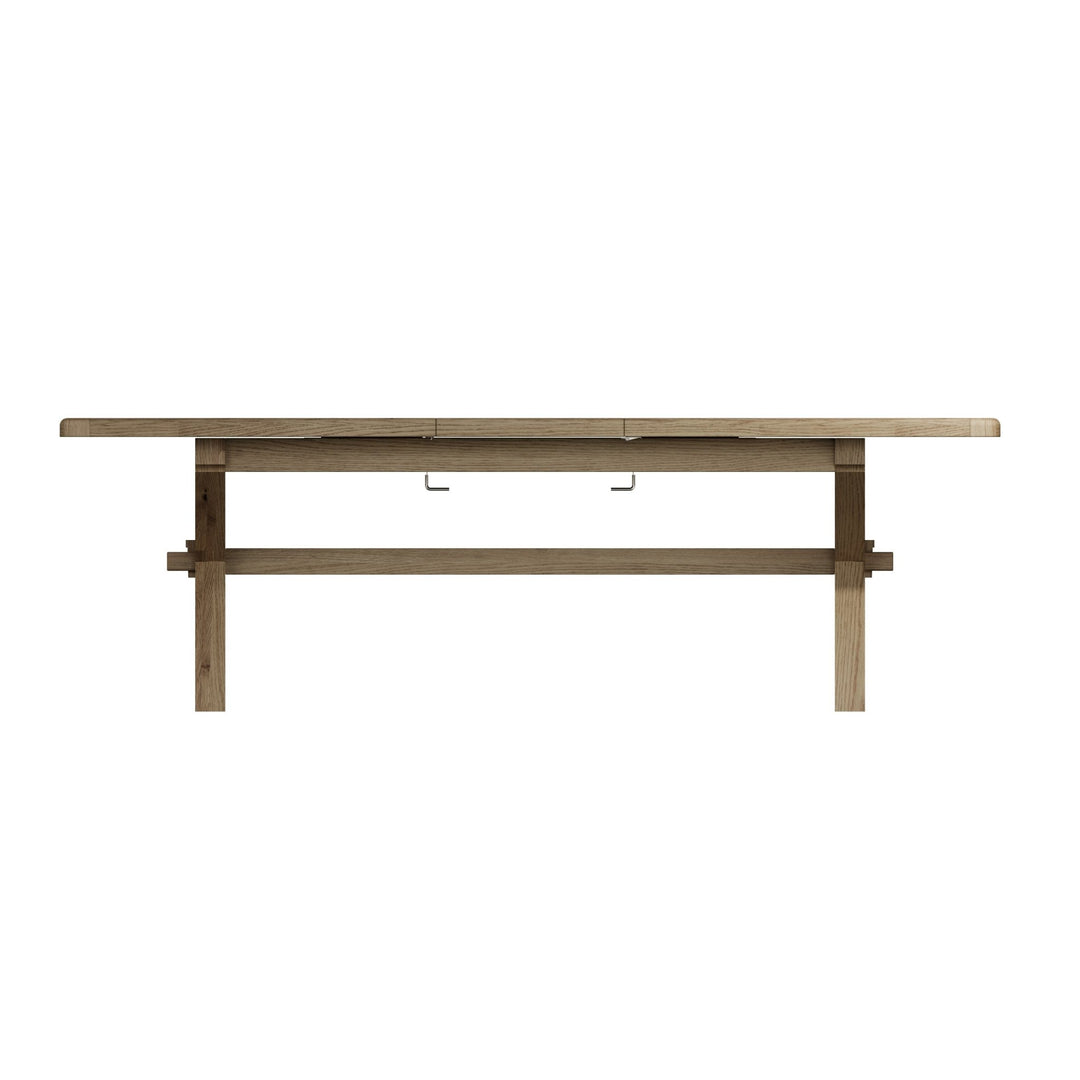 Rusper Oak Cross Leg Extending Dining Table - 2M8 - Duck Barn Interiors