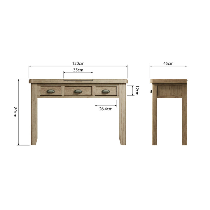 Rusper Oak Dressing Table - Duck Barn Interiors