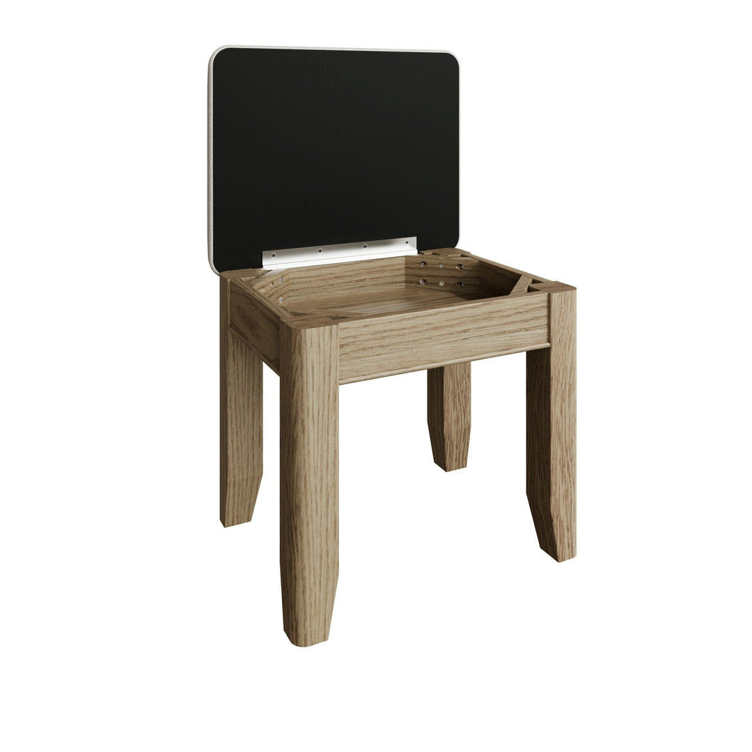 Rusper Oak Dressing Table Stool - Duck Barn Interiors