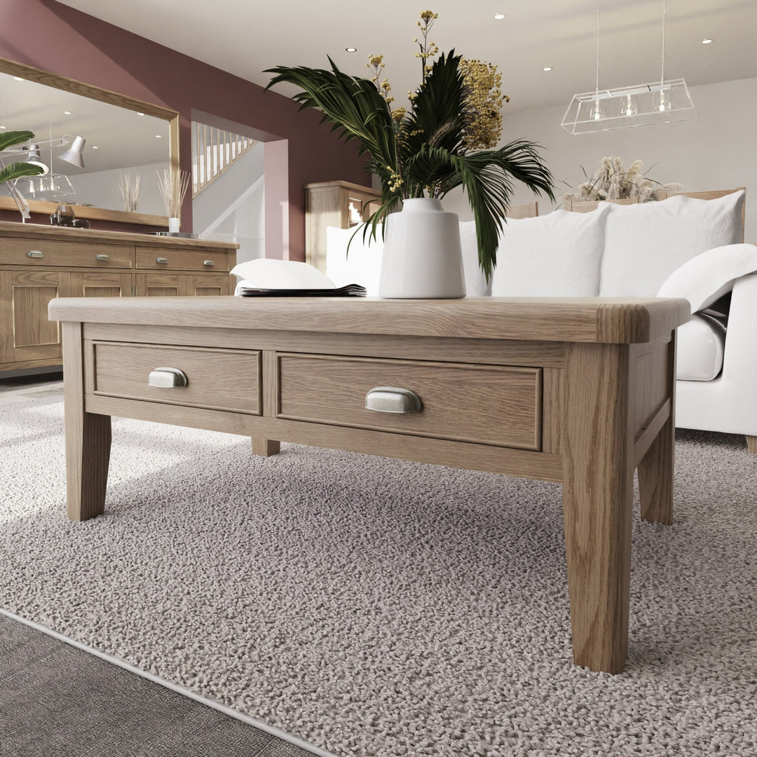 Rusper Oak Large Coffee Table1 - Duck Barn Interiors