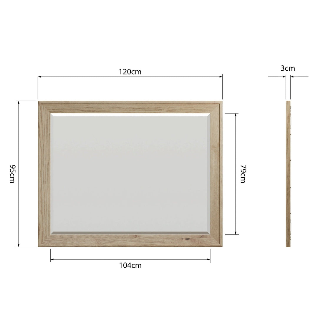 Rusper Oak Rectangle Wall Mirror4 - Duck Barn Interiors