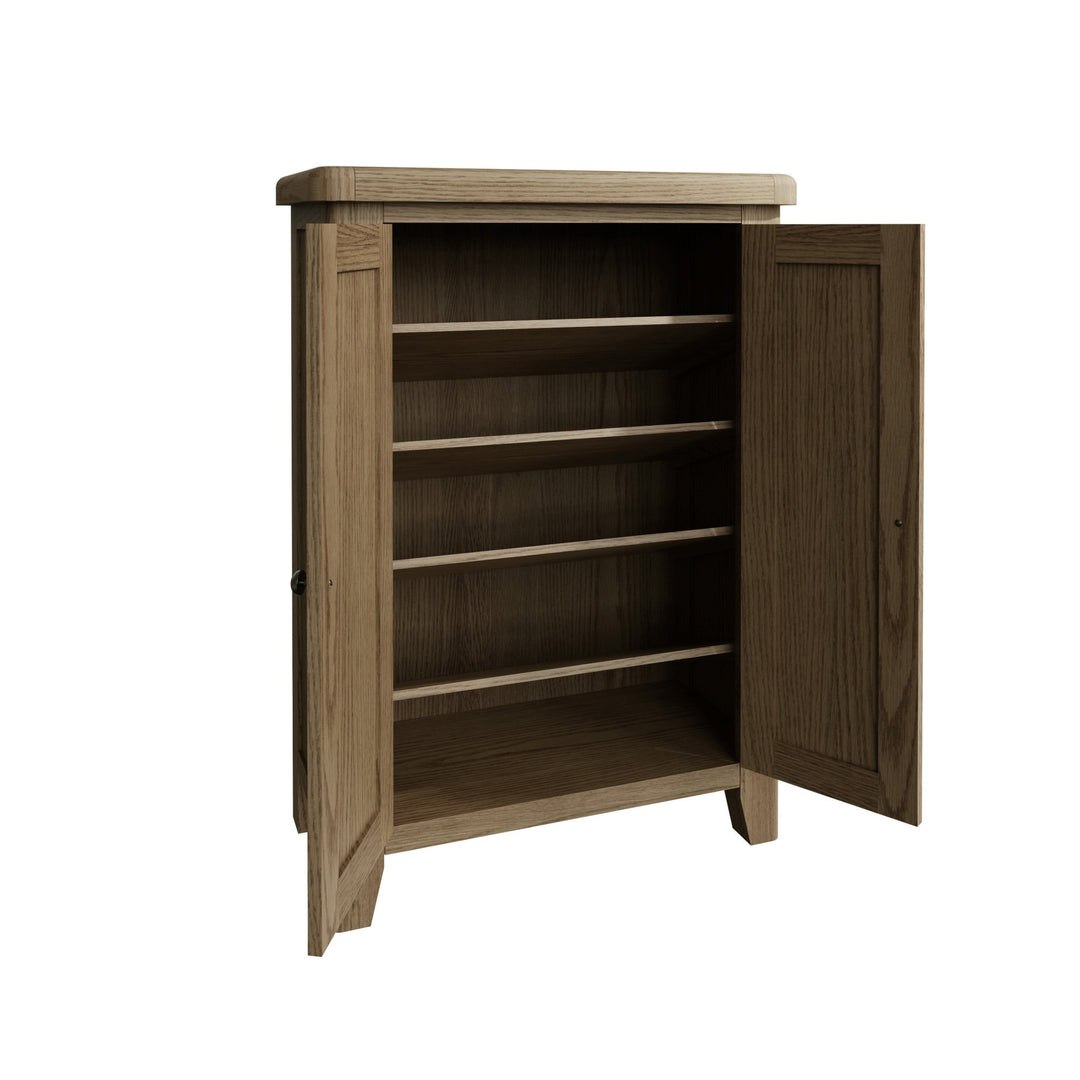 Rusper Oak Shoe Cupboard3 - Duck Barn Interiors