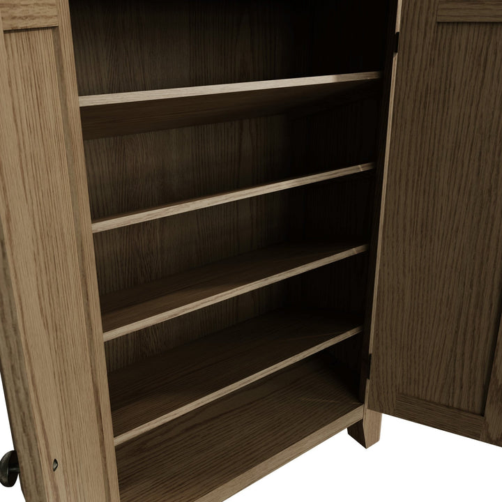 Rusper Oak Shoe Cupboard4 - Duck Barn Interiors