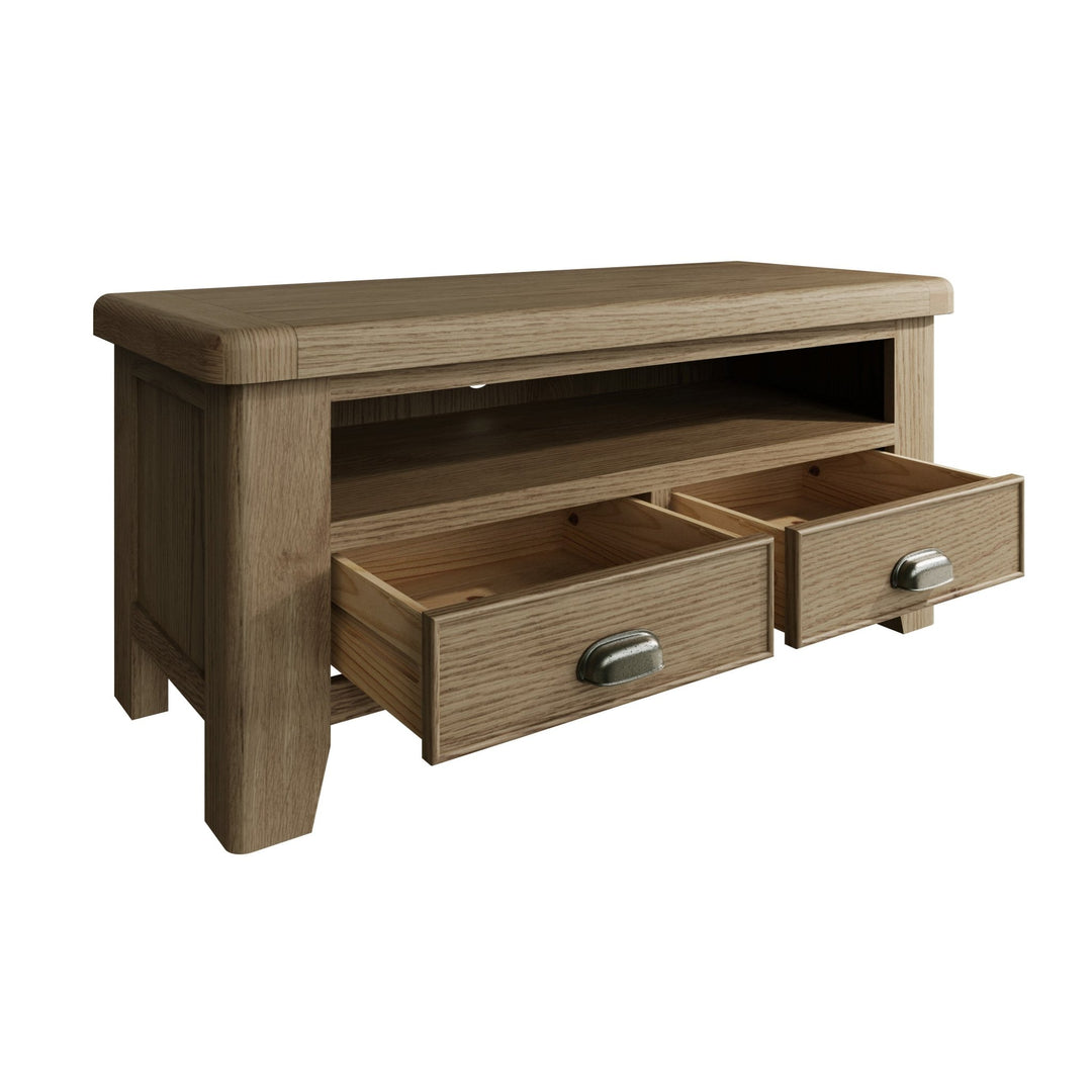 Rusper Oak TV Unit3 - Duck Barn Interiors