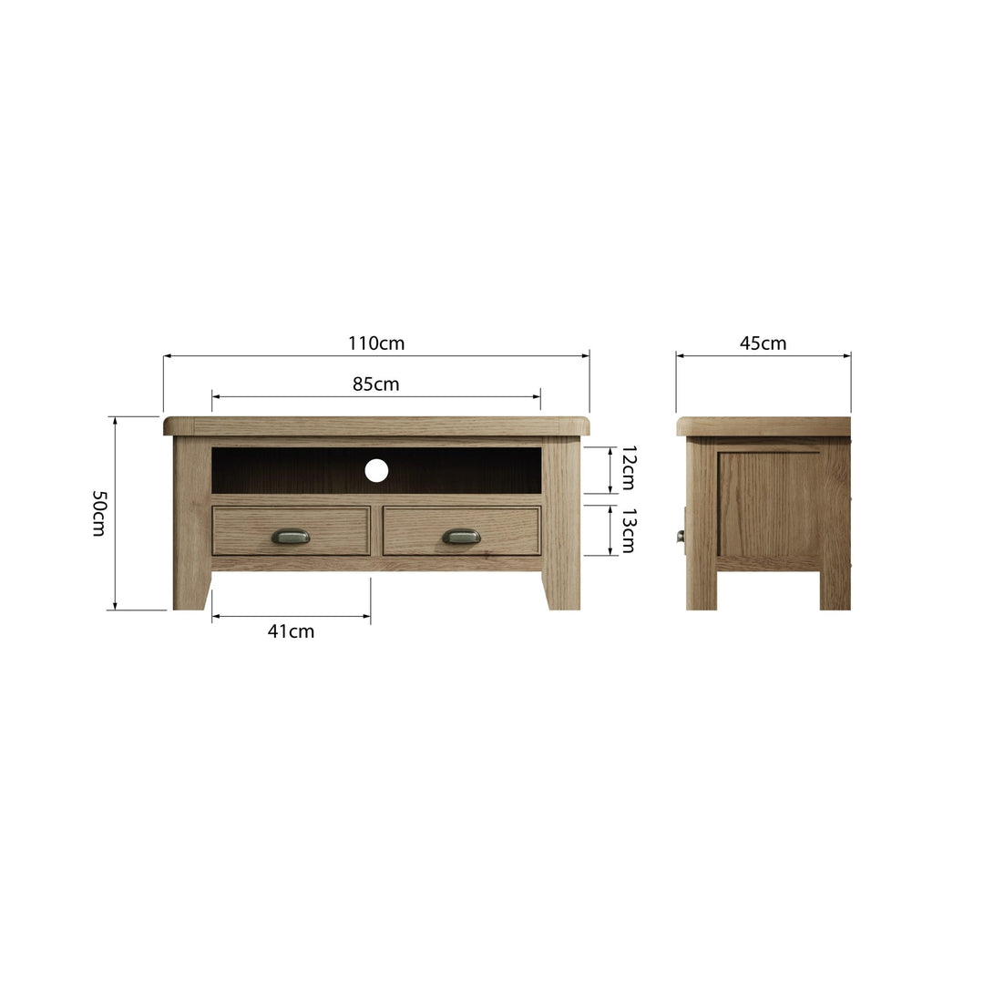 Rusper Oak TV Unit10 - Duck Barn Interiors