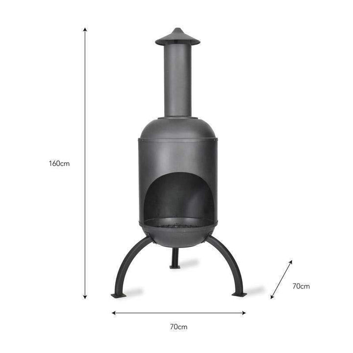 Sarsden Chiminea - Steel3 - Duck Barn Interiors