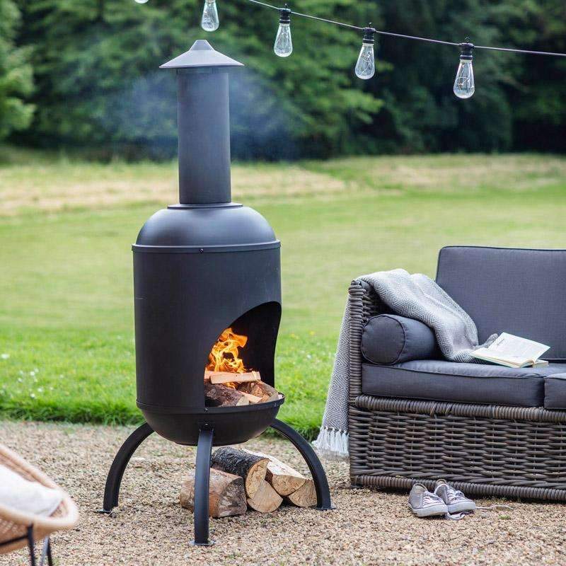 Sarsden Chiminea - Steel - Duck Barn Interiors