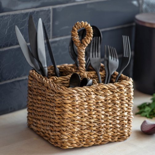 Seagrass Brading Cutlery Caddy - Duck Barn Interiors