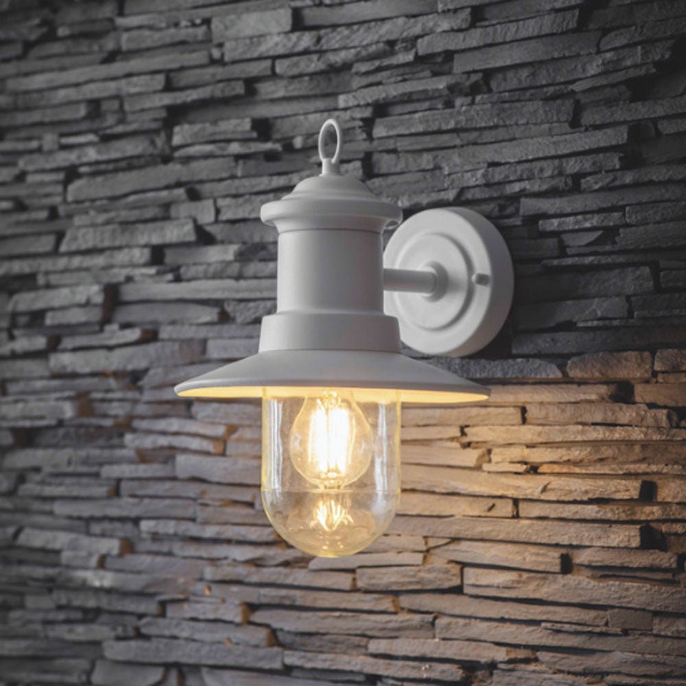 Ships Outdoor Wall Light - Lily White - Duck Barn Interiors