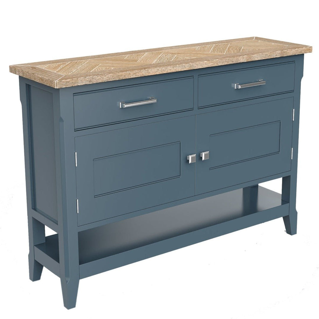 Signature Blue Console Table with Storage2 - Duck Barn Interiors