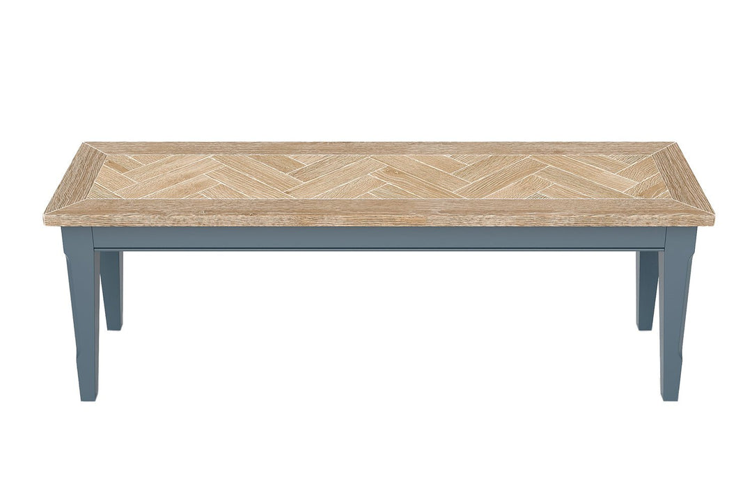 Signature Blue Dining Bench - 130cm4 - Duck Barn Interiors