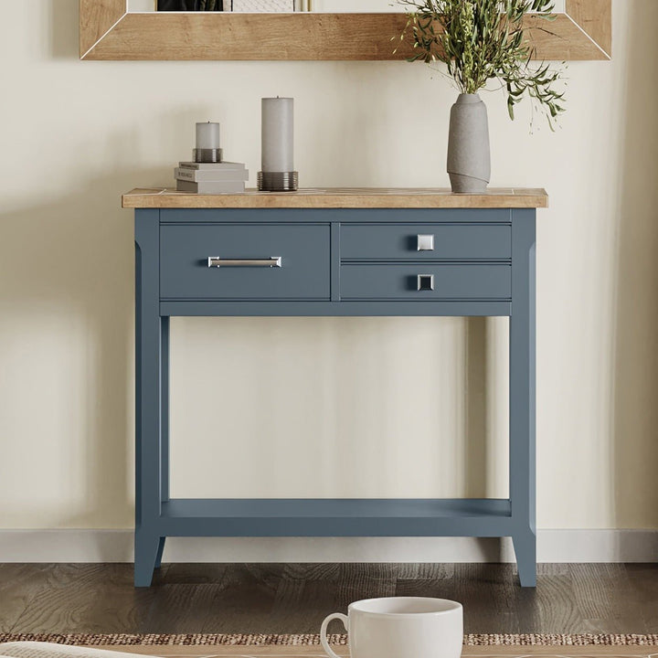 Signature Blue - Reclaimed Small Console Table1 - Duck Barn Interiors