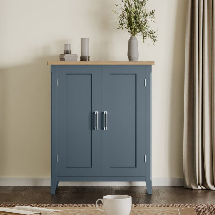 Signature Blue Shoe Storage Cupboard - Duck Barn Interiors