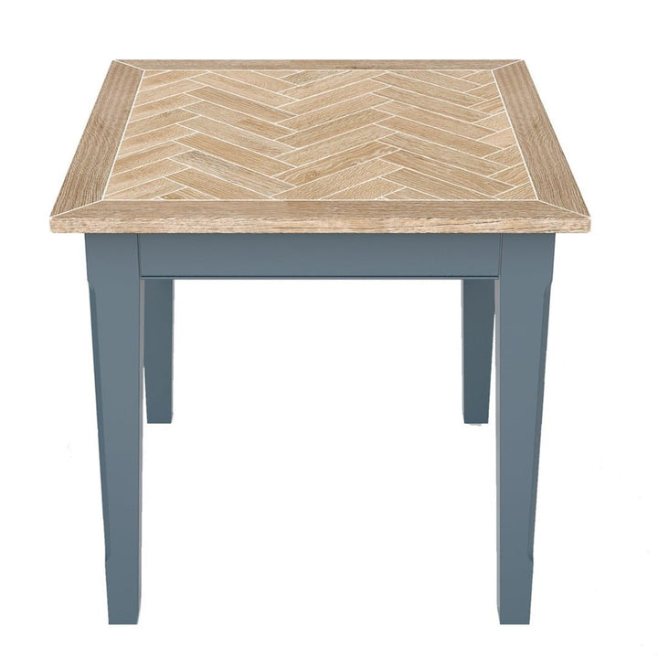 Signature Blue Square Dining Table3 - Duck Barn Interiors