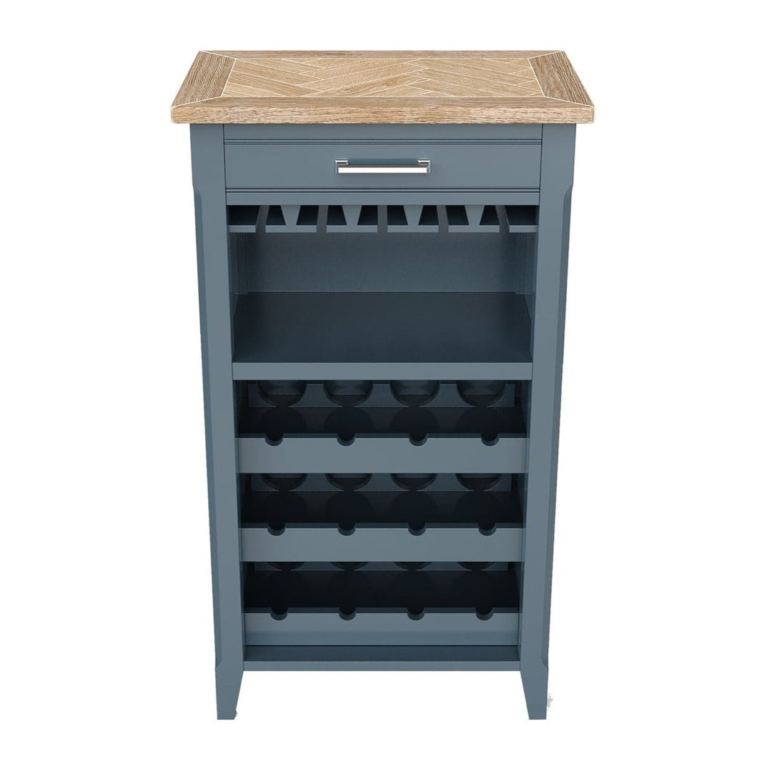 Signature Blue Wine Rack / Glass Storage Cabinet4 - Duck Barn Interiors