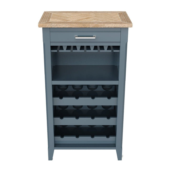 Signature Blue Wine Rack / Glass Storage Cabinet4 - Duck Barn Interiors