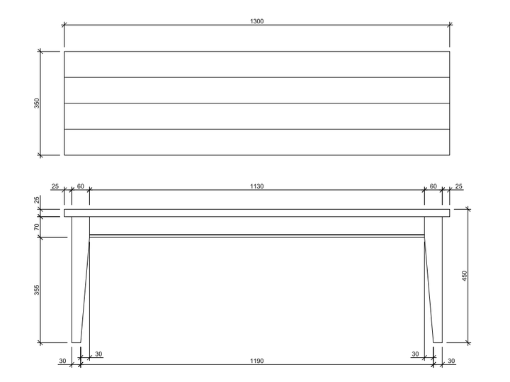 Signature Grey Dining Bench 130cm - Duck Barn Interiors