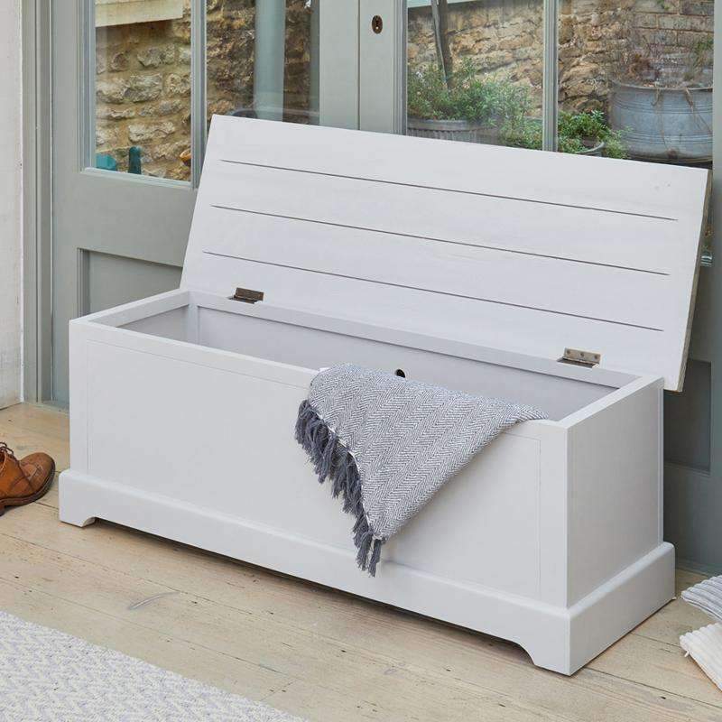 Signature Grey Hallway Storage Bench - Duck Barn Interiors