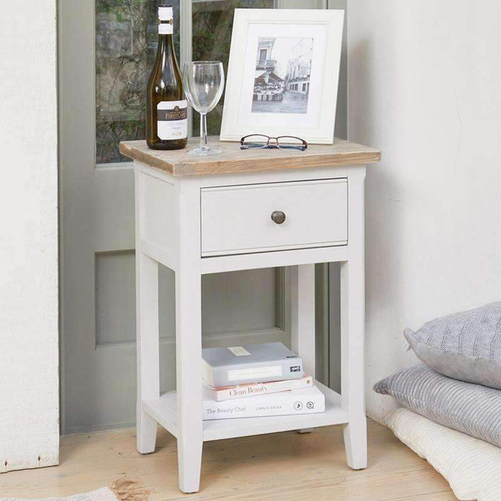 Signature Grey One Drawer Side Table - Duck Barn Interiors