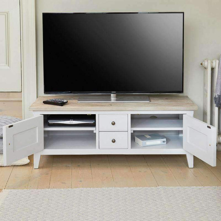 Signature Grey Widescreen TV Cabinet - Duck Barn Interiors