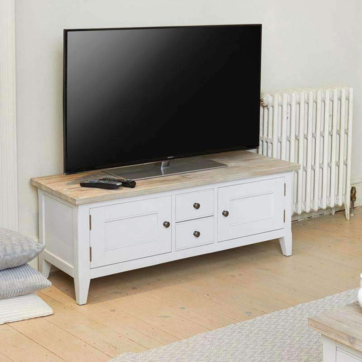 Signature Grey Widescreen TV Cabinet - Duck Barn Interiors