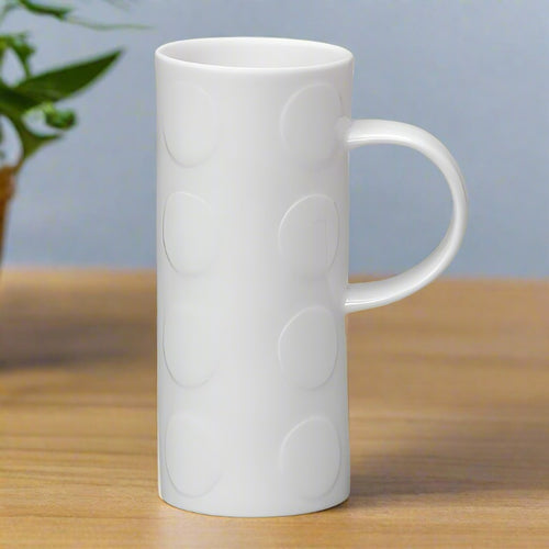 Skinny Spot White Bone China Mug